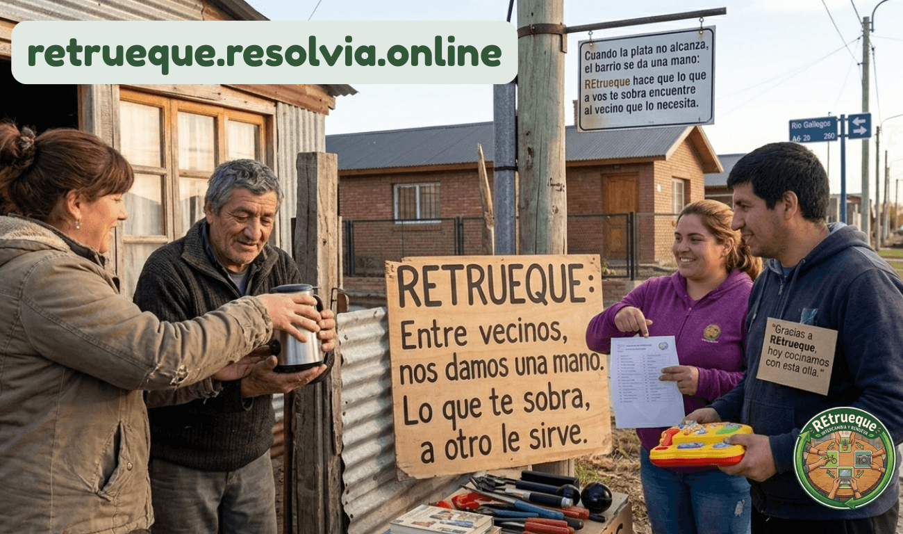 Vecinos dándose una mano: lo que te sobra, a otro le sirve